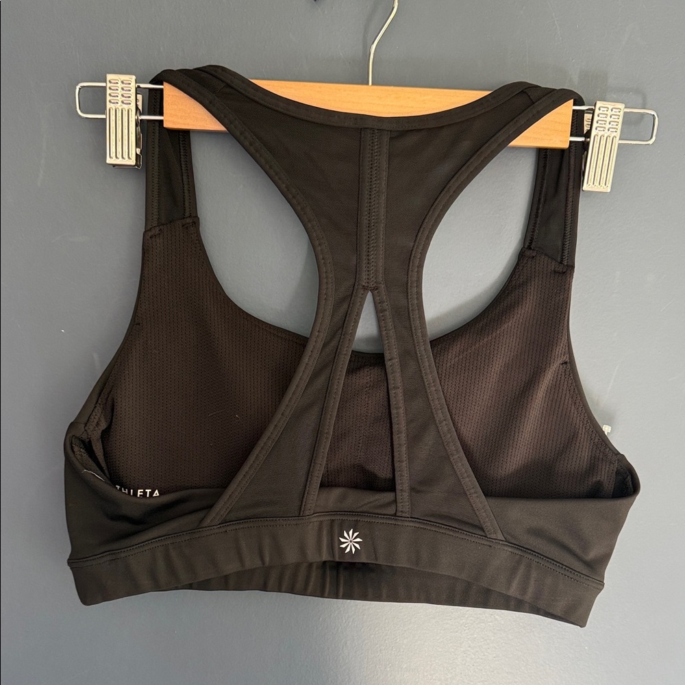 Athleta Black Racerback Sports Bra - Picture 2 of 3